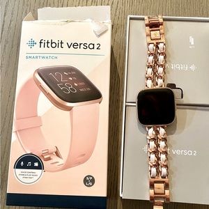 Fitbit Versa 2 with charger and upgraded band